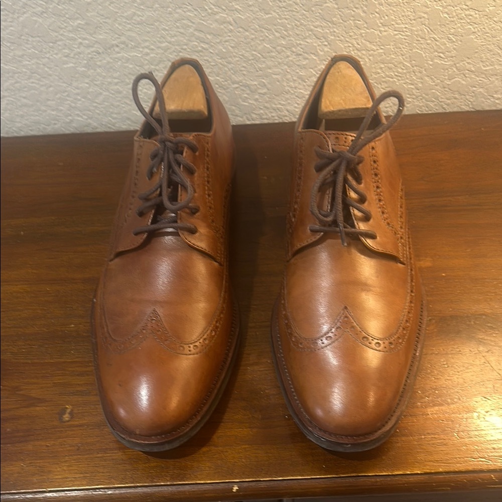 Brown Leather Wingtip Oxfords